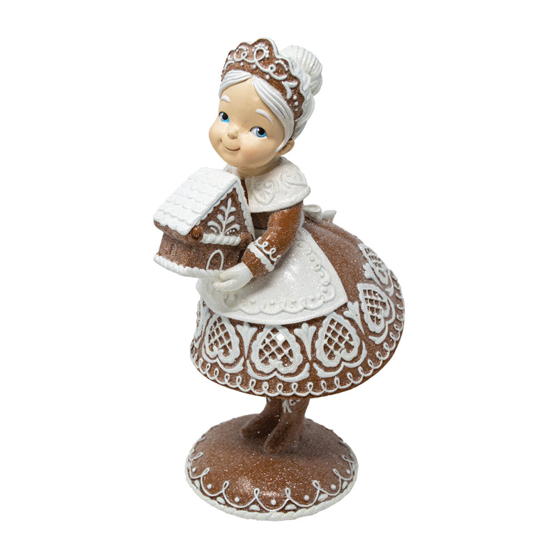 Gingerbread Mrs Claus Figure - 34cm