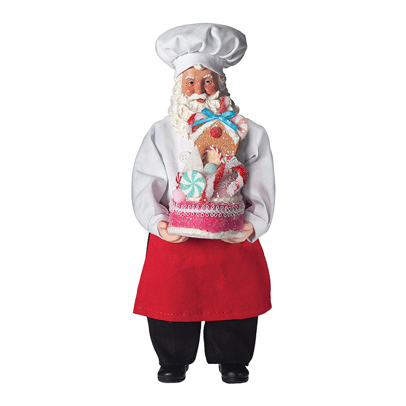Santa Baking A Cake Figure - 28cm