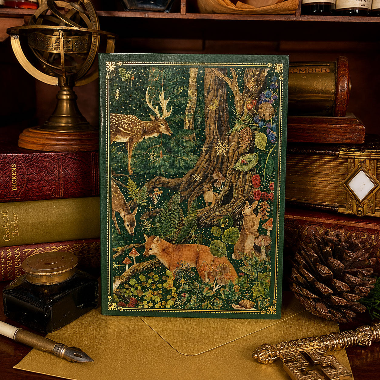 Winter Woodland Luxury Christmas Card - Gold Foil – The Christmas