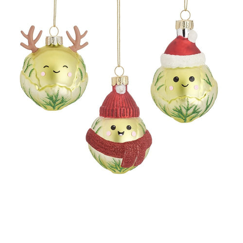 Choice of 3 Cheeky Glass Sprout Decorations - The Christmas Imaginarium