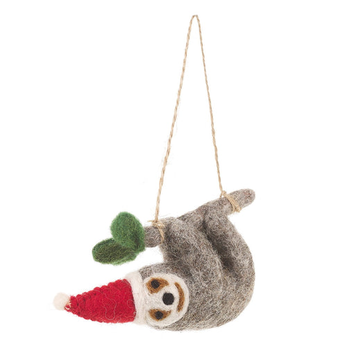 Felt Christmas Sloth Tree Decoration - The Christmas Imaginarium