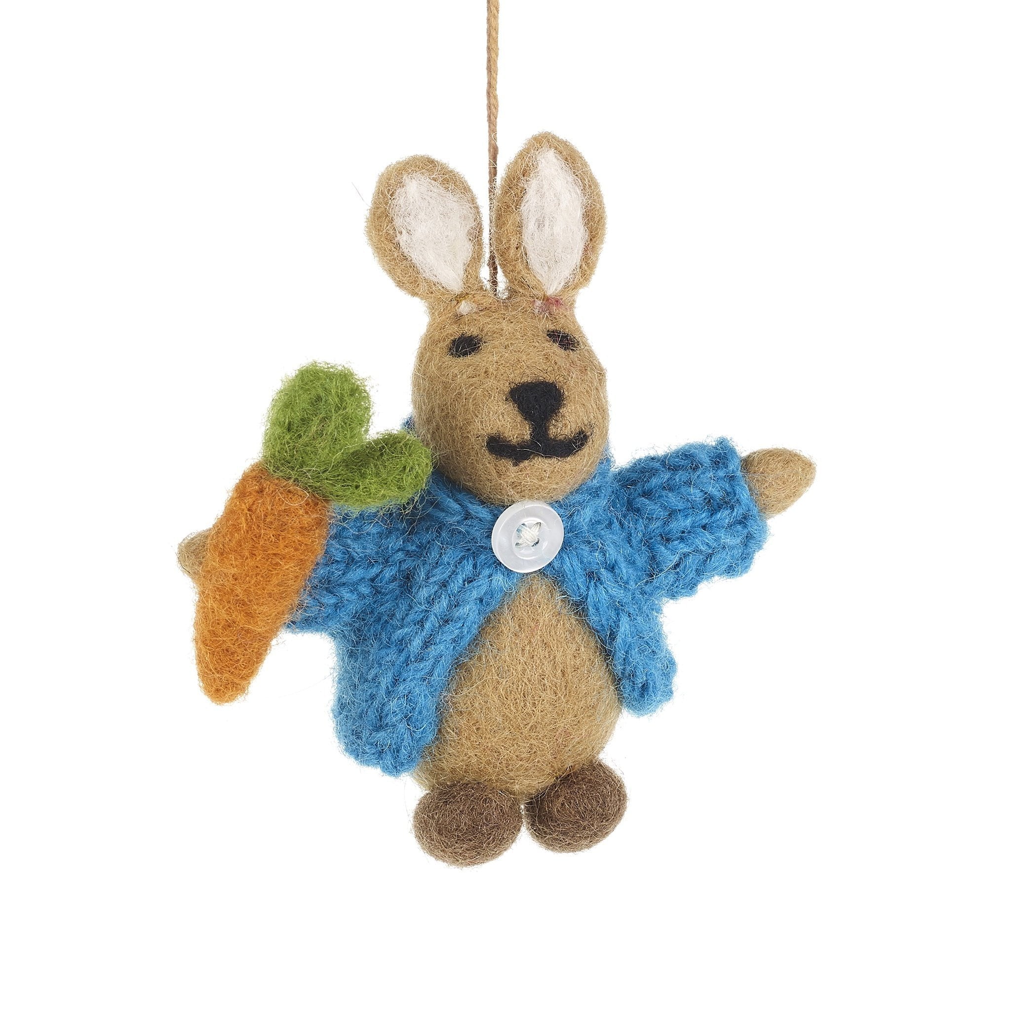 Felt Peter Rabbit Christmas Tree Ornament Cardigan – The Christmas
