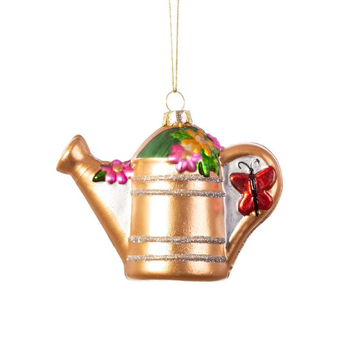 Glass Watering Can Christmas Tree Decoration - The Christmas Imaginarium