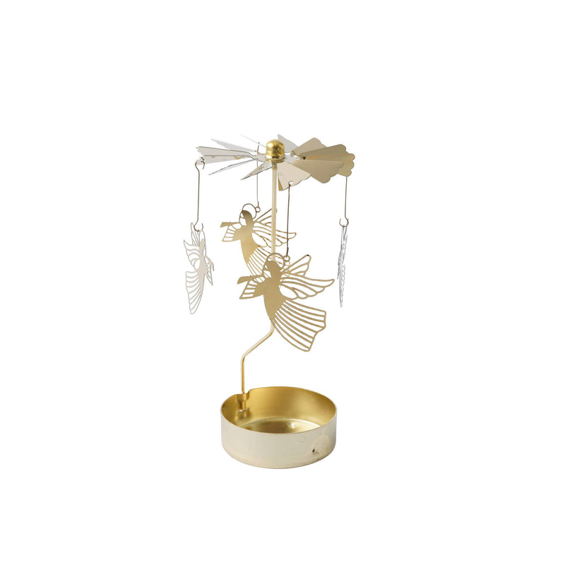 Gold Christmas Angel Tealight Spinner