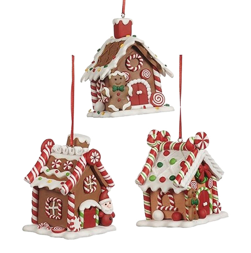 Choice of 3 Gingerbread Houses 9.5cm