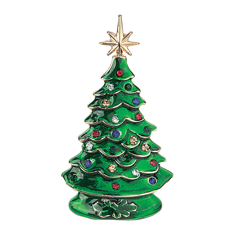 Enamel Christmas Tree Brooch