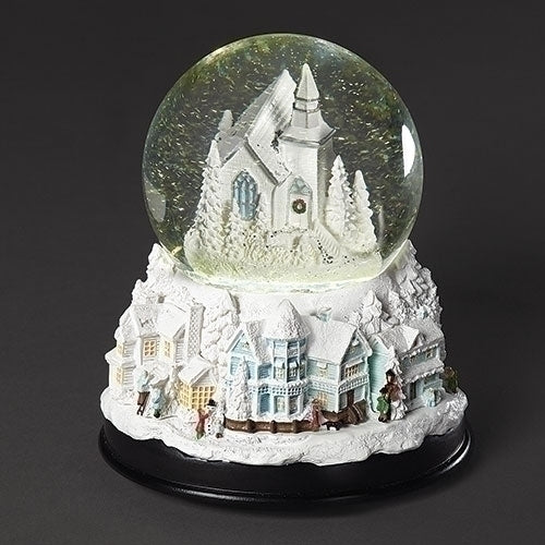 Church on Snowy Mountainside Snow Globe