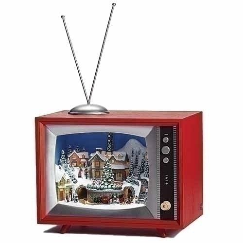 Retro Musical Moving Christmas Train with Tree Television