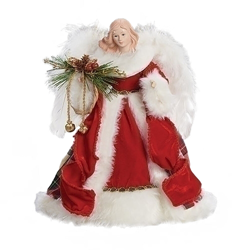 Red and White Angel Tree Topper - 30cm