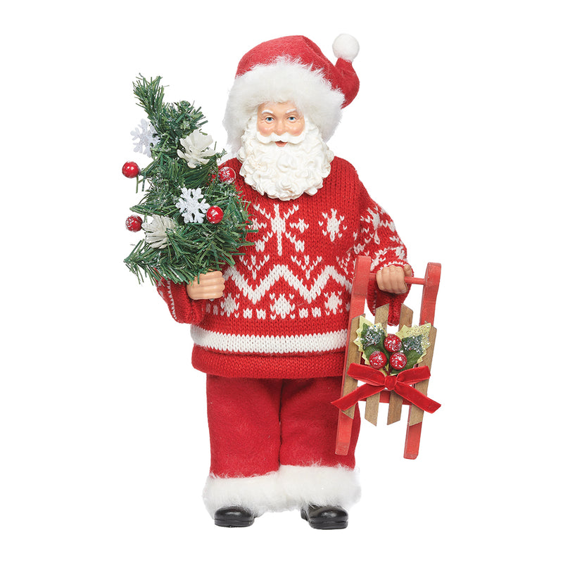 Santa with Sleigh & Tree Figure 28cm