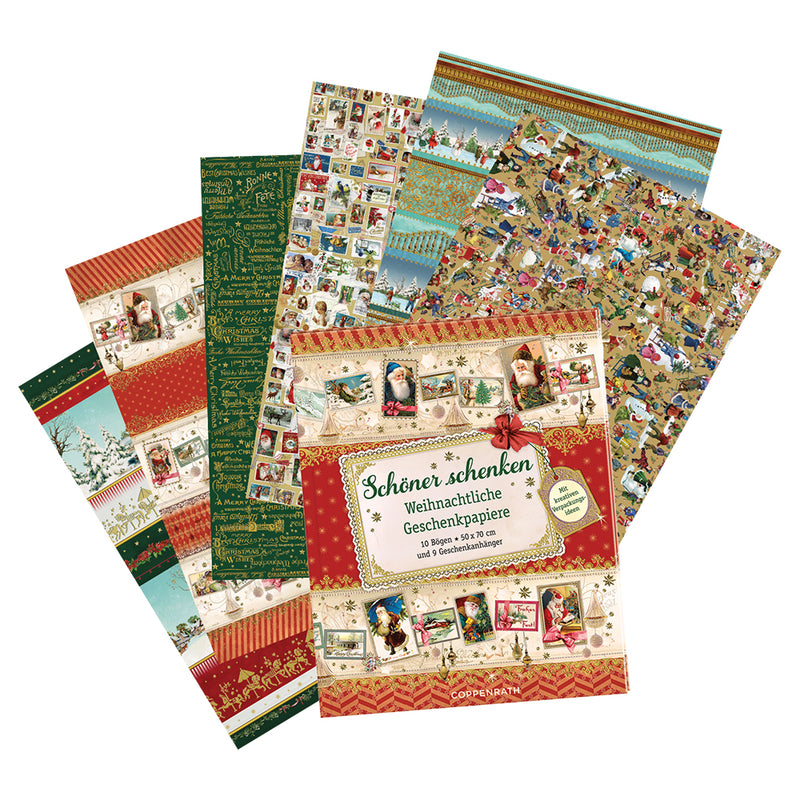 Nostalgic Wrapping Paper Book - 10 Sheets