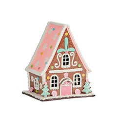 Pastel Gingerbread  Swiss Chalet – 22cm (Light-Up)