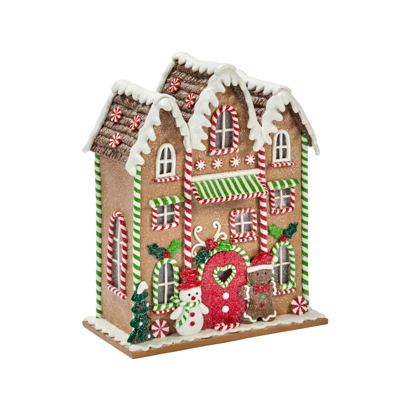 Candy Towers Gingerbread House – 27 x 22 cm (Light-Up, Battery Operated)