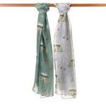Christmas Village Lightweight Scarf – 180 x 70 cm