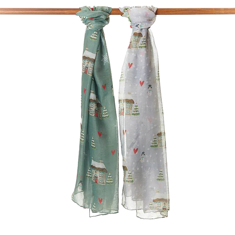 Christmas Village Lightweight Scarf – 180 x 70 cm