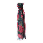 Festive Poinsettia Christmas Scarf – 180 x 70 cm