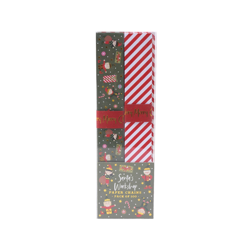 Santa's Workshop Pack of 100 Paper Chains