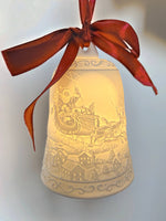 Christmas LED bell with a Red Ribbon – Flying Sleigh