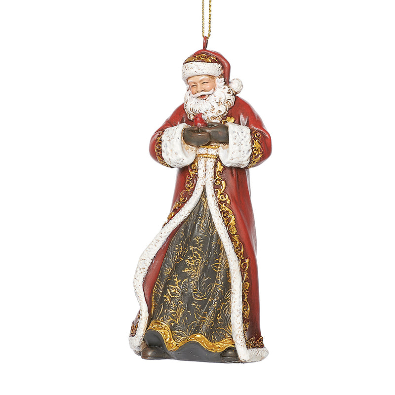 Santa Claus In Black and Gold Robe Tree Ornament