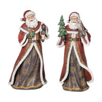 Choice of 2 Santa Claus With Black and Gold Robe Figures