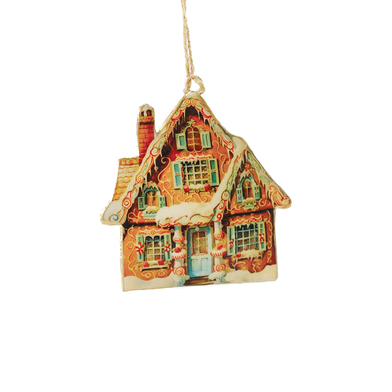 Metal Gingerbread House Decorations – Choice of 2 - 11cm