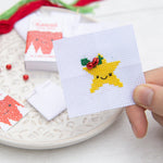 Kawaii Christmas Star Cross Stitch Kit In A Matchbox