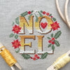 Noel - Four Letter Floral Christmas Cross Stitch Kit