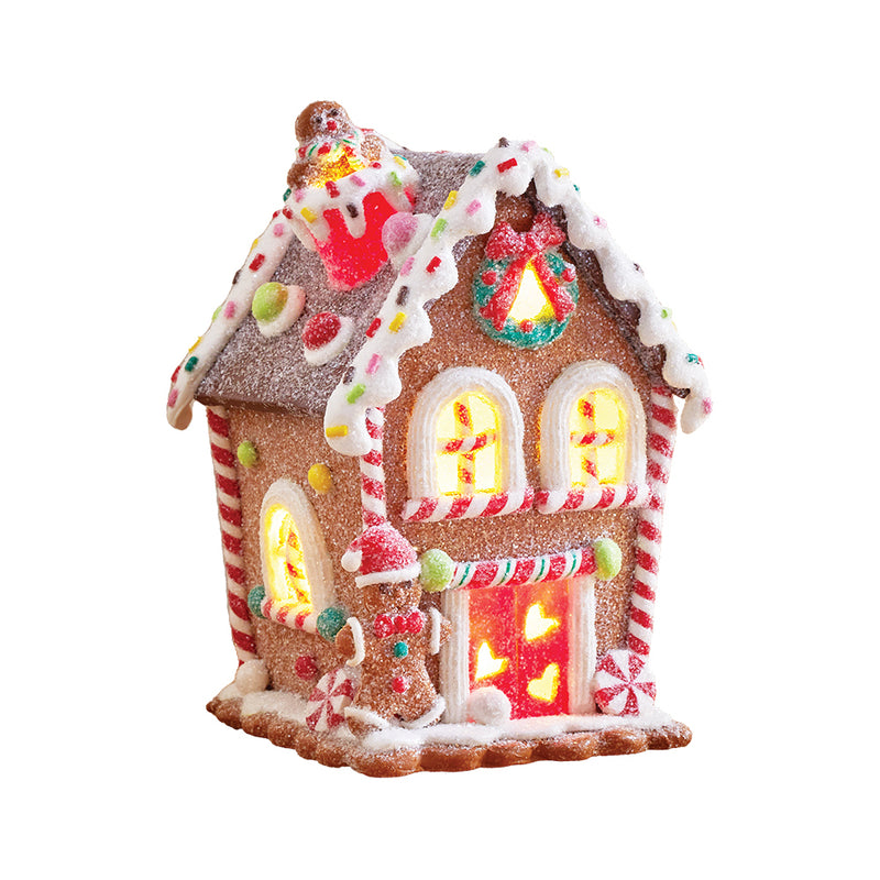 Little Light Up Gingerbread House with Gingerbread Man - 14cm