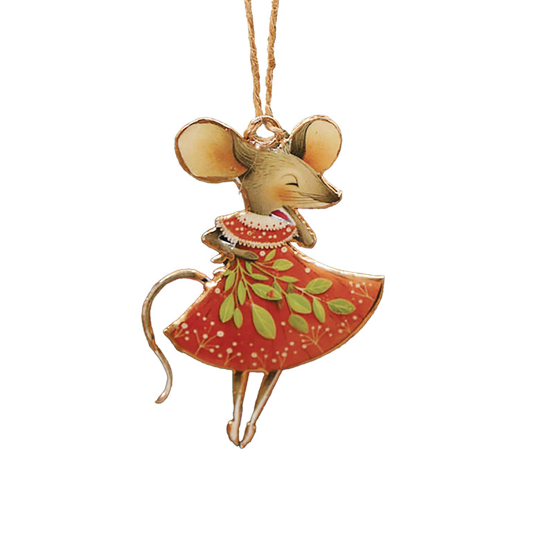 Adorable Metal Mouse Christmas Tree Decoration (Choice of 2)