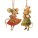 Adorable Metal Mouse Christmas Tree Decoration (Choice of 2)