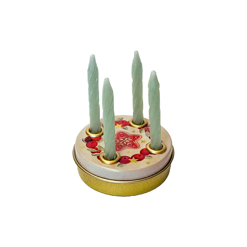 Mini Advent Candle Wreaths – 5cm (Choice of 2 Designs)