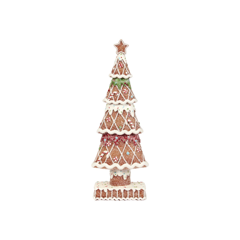 Beautifully Iced Candy Gingerbread Christmas Tree - 30cm