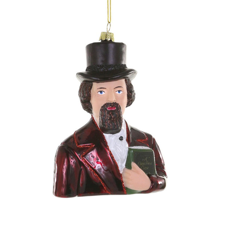 Charles Dickens Glass Christmas Tree Decoration