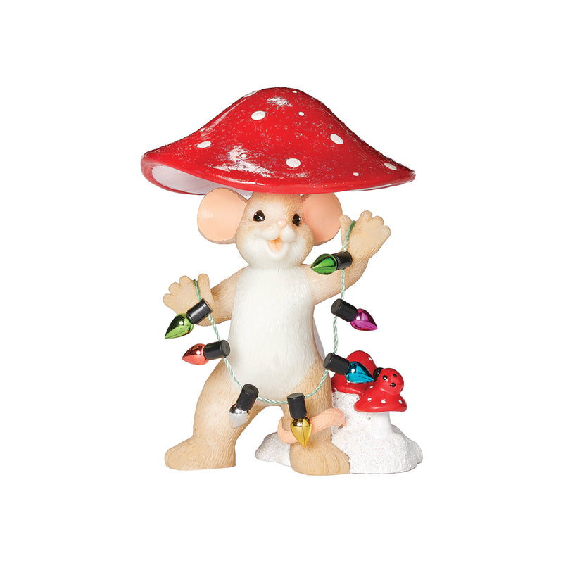 Charming Tails Mouse in Mushroom Hat