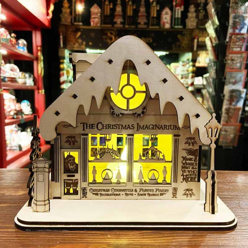 The Christmas Imaginarium German Style Wooden Light Up Shop