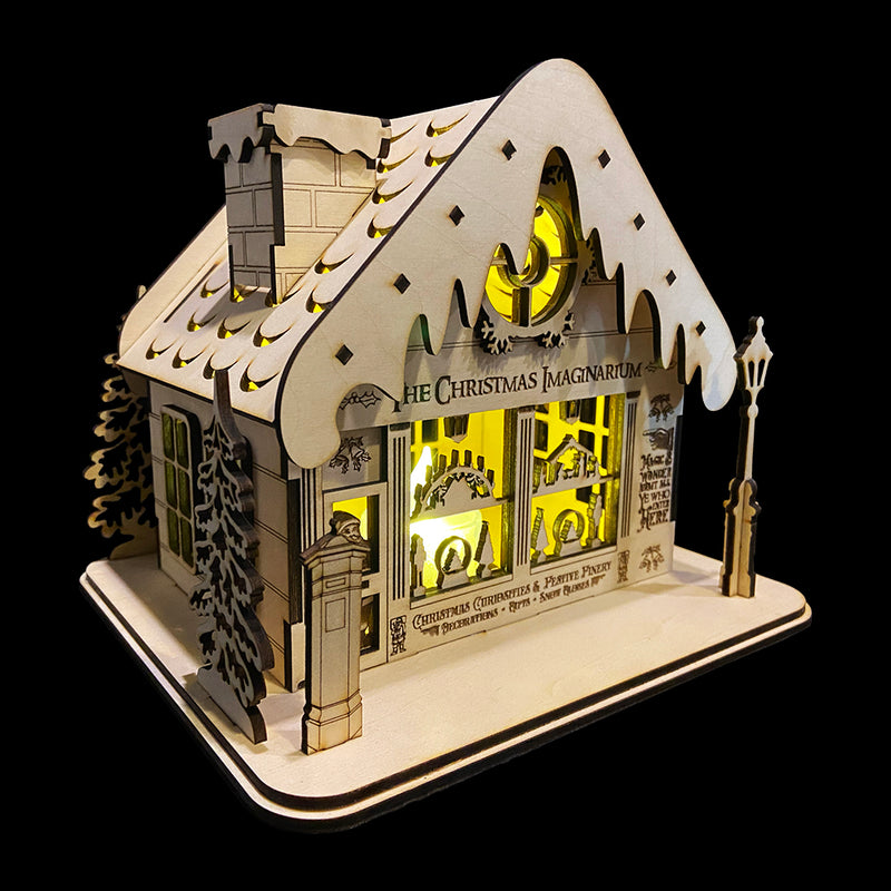The Christmas Imaginarium German Style Wooden Light Up Shop