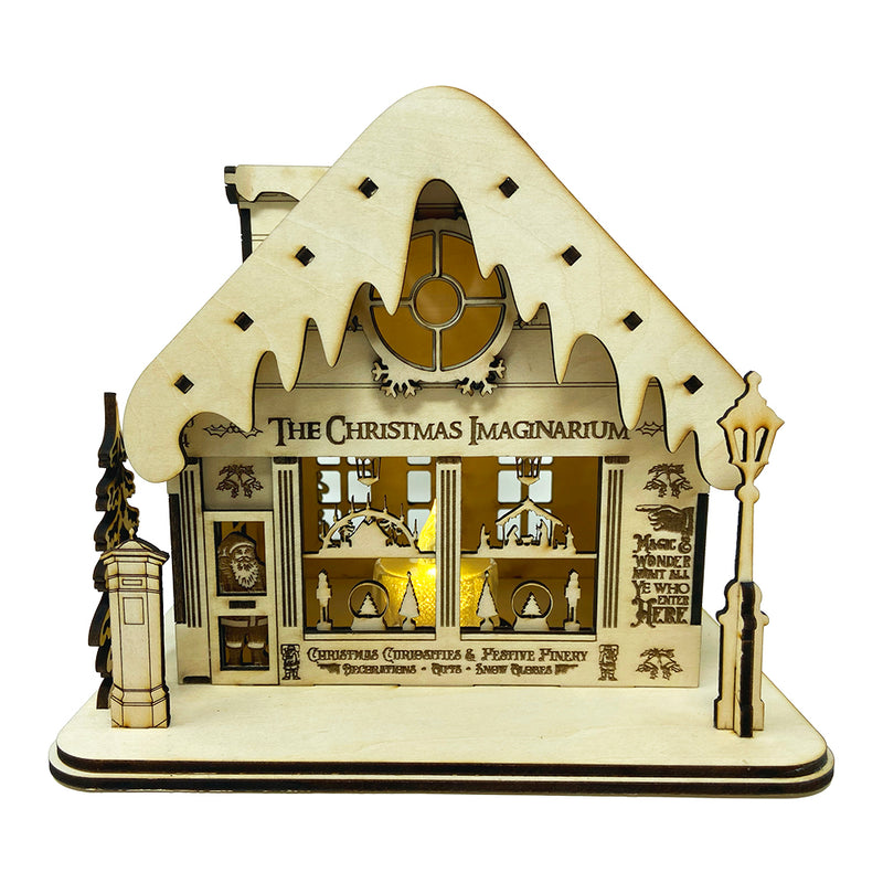 The Christmas Imaginarium German Style Wooden Light Up Shop