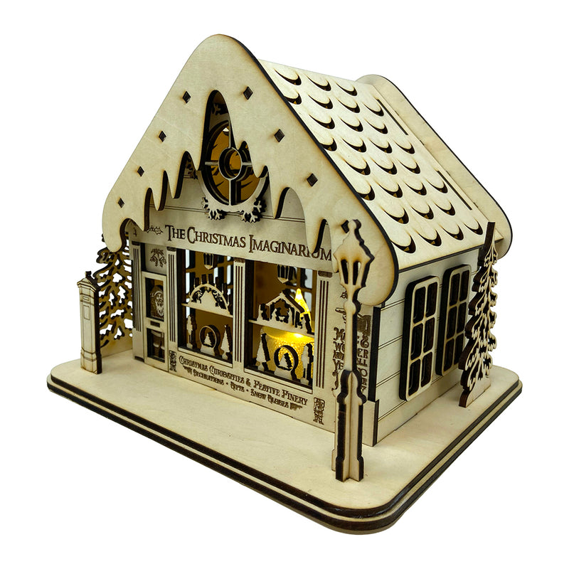 The Christmas Imaginarium German Style Wooden Light Up Shop