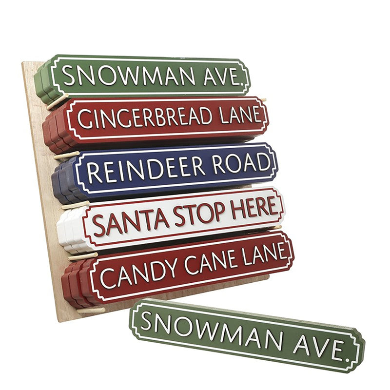 Christmas Street Sign Decor – (Choice of 5)