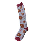 Cosy Christmas Welly & Gardening Socks – Highland Cow or Robin Designs