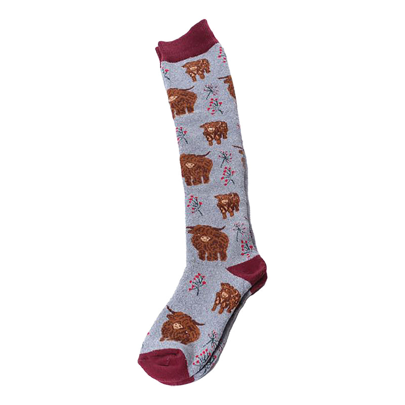 Cosy Christmas Welly & Gardening Socks – Highland Cow or Robin Designs
