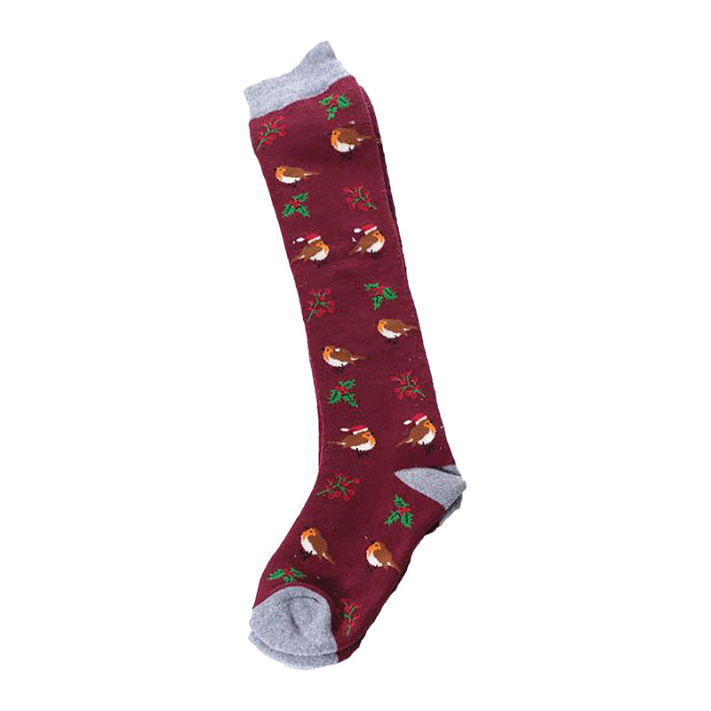 Cosy Christmas Welly & Gardening Socks – Highland Cow or Robin Designs