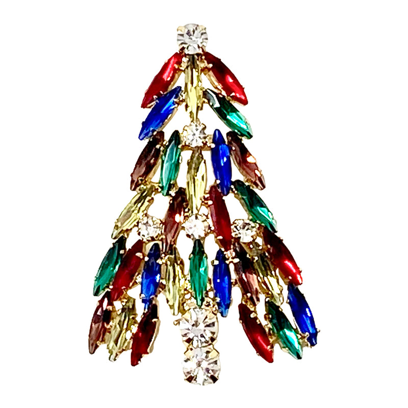 Crystal Christmas Tree Brooch (Choice of 3)