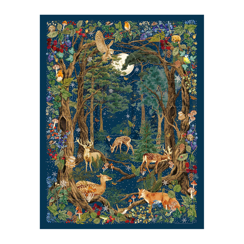 Deep Blue Forest Christmas Card