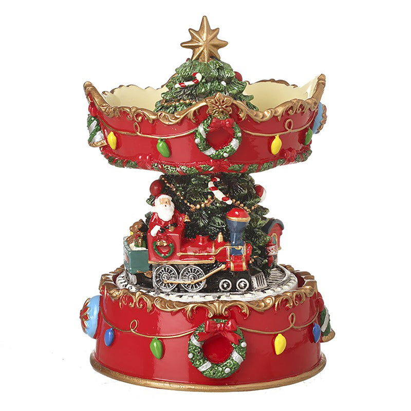 Deluxe Musical Santa Train Carousel – 16cm