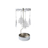 Elegant Silver Christmas Tree Tealight Spinner UK Decor