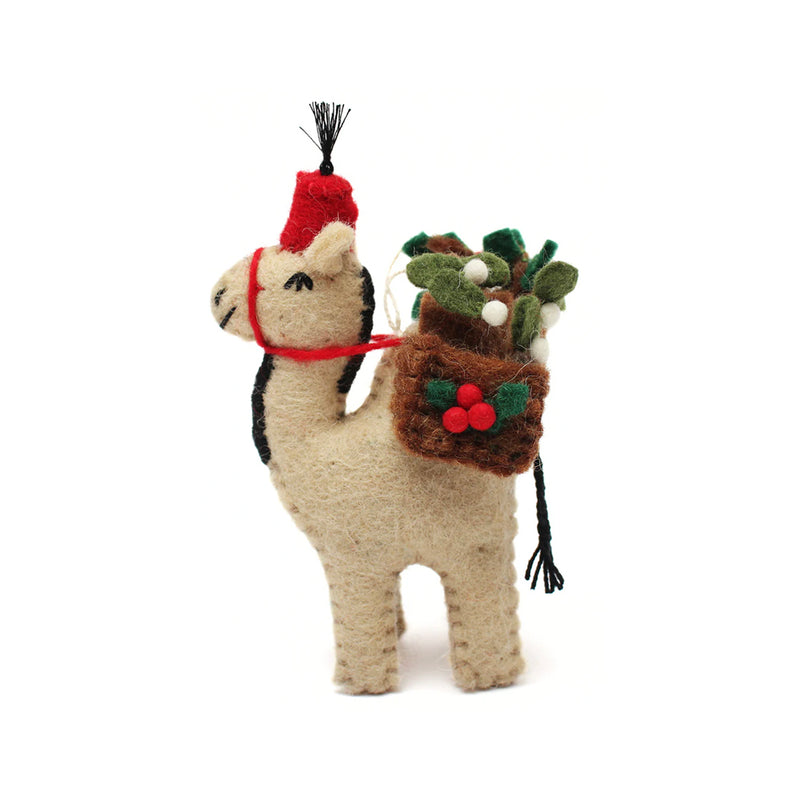 Felt Camel Christmas Tree Decoration