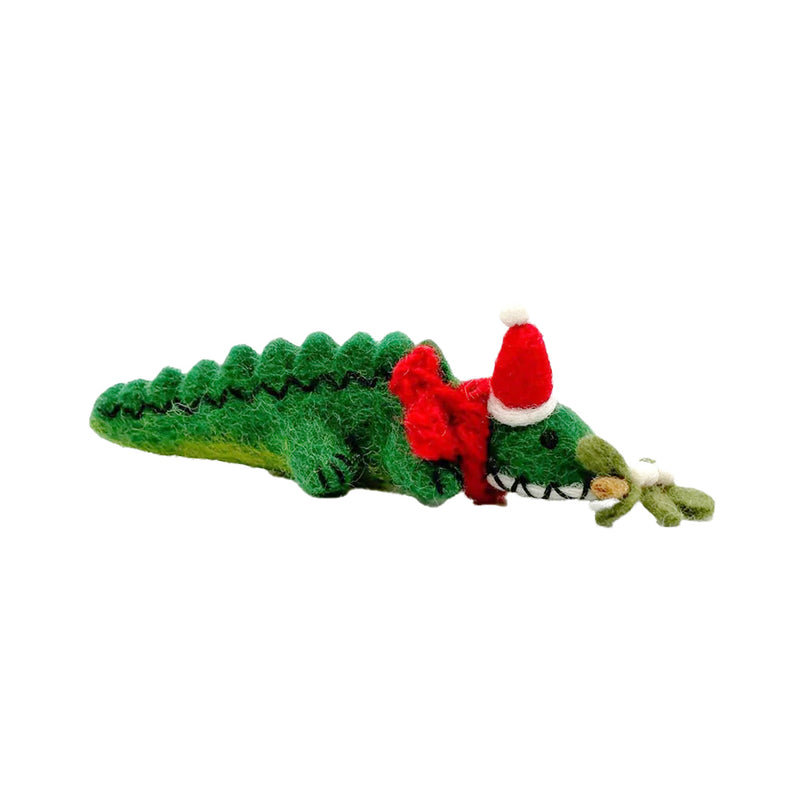 Felt Crocodile Christmas Tree Decoration