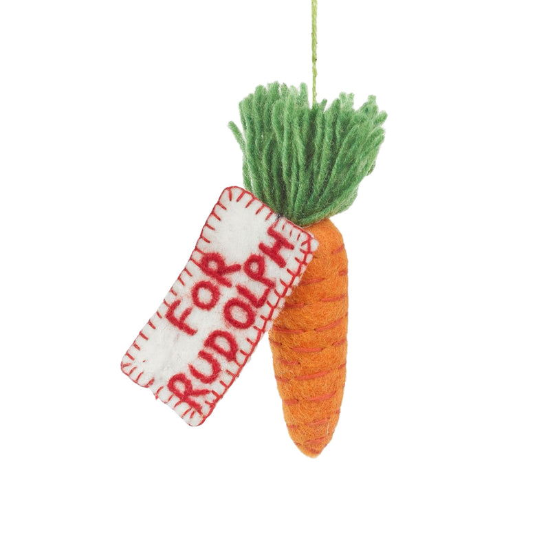 Felt Carrot for Rudolph Christmas Tree Decoration