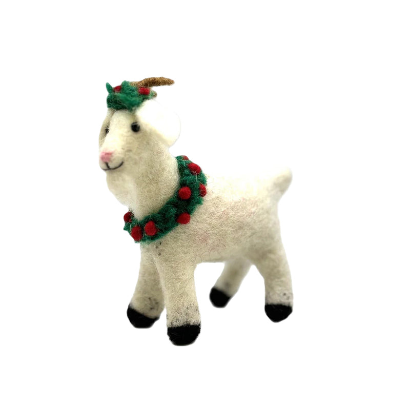 Felt Goat Christmas Tree Decoration